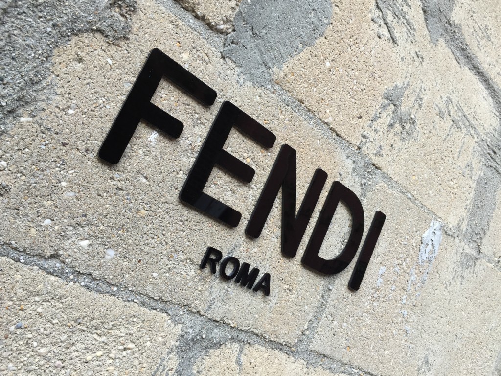 fendi bootique sign manufacturing plexiglass acrylic laser cutting NYC