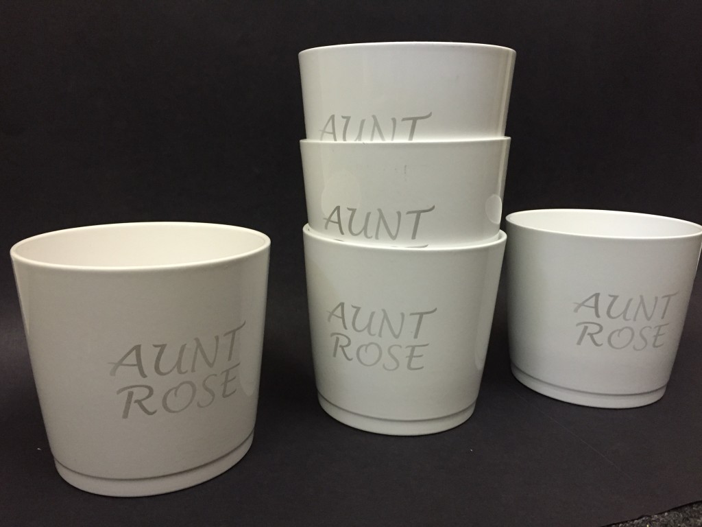 coated ceramic flower pot custom engraving brooklyn