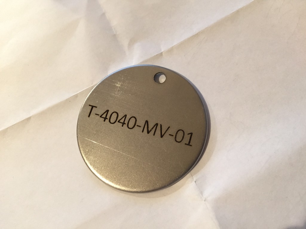 durable steel pipe tag laser marking