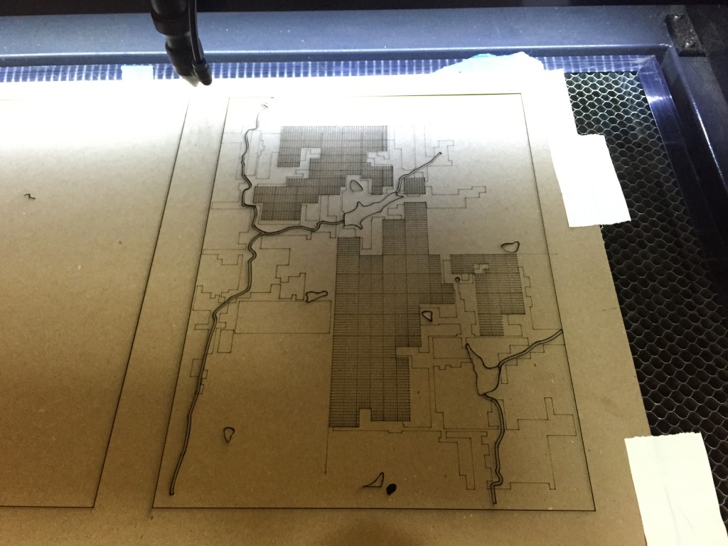 architectual grey board  elevation model cutting