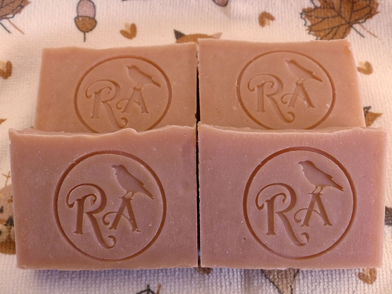 stamped laser cut soaps