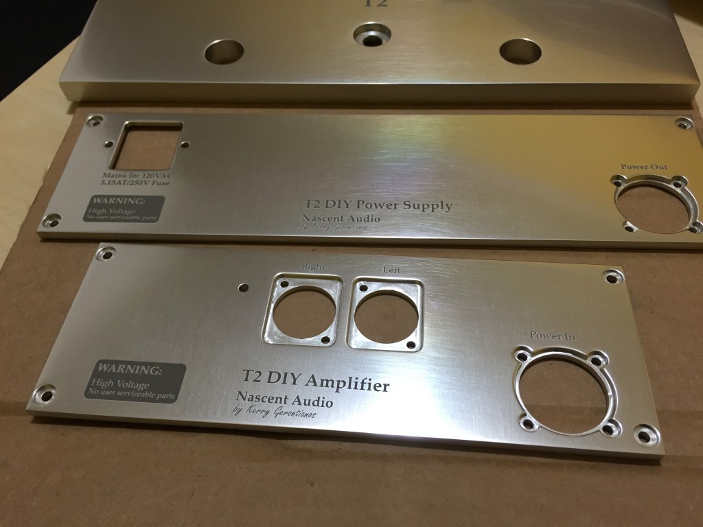 high end audio amplifier face plate laser engraving marking on Aluminum